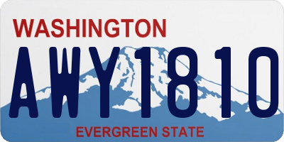WA license plate AWY1810