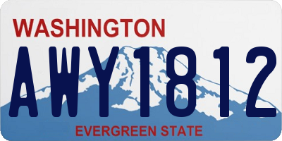 WA license plate AWY1812