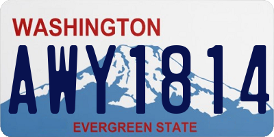 WA license plate AWY1814
