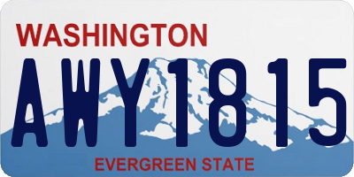 WA license plate AWY1815
