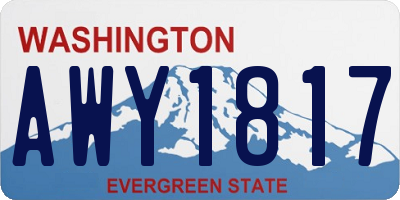 WA license plate AWY1817