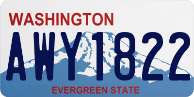 WA license plate AWY1822