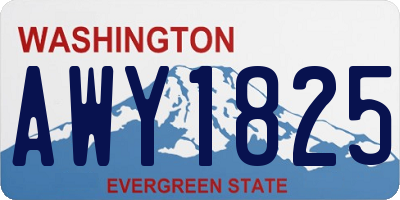 WA license plate AWY1825
