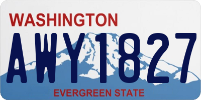 WA license plate AWY1827