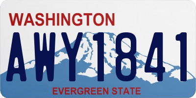 WA license plate AWY1841