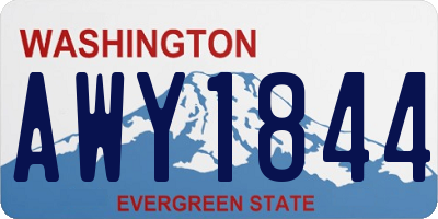 WA license plate AWY1844