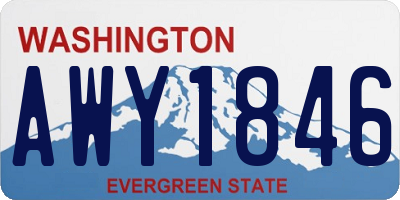WA license plate AWY1846