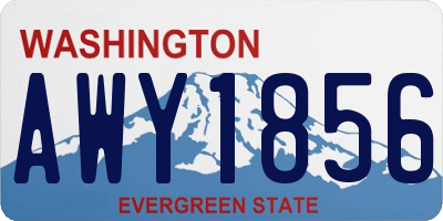 WA license plate AWY1856