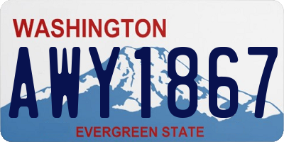 WA license plate AWY1867