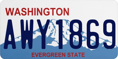 WA license plate AWY1869