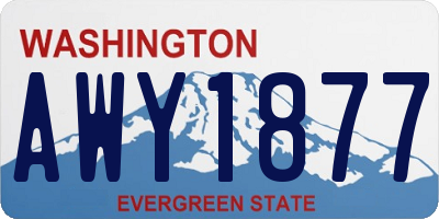 WA license plate AWY1877