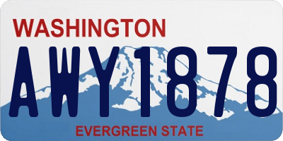 WA license plate AWY1878