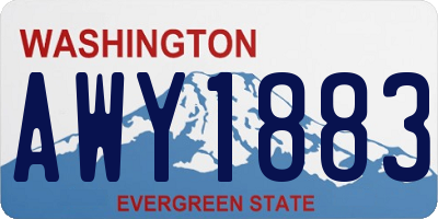 WA license plate AWY1883