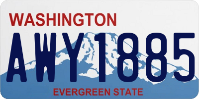 WA license plate AWY1885