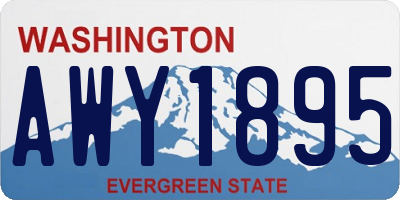 WA license plate AWY1895
