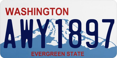 WA license plate AWY1897