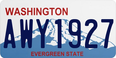 WA license plate AWY1927