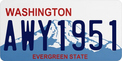WA license plate AWY1951
