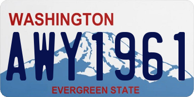 WA license plate AWY1961