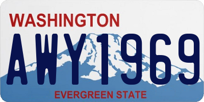 WA license plate AWY1969