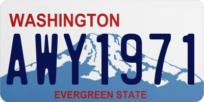 WA license plate AWY1971
