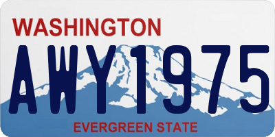 WA license plate AWY1975