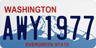 WA license plate AWY1977