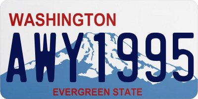 WA license plate AWY1995