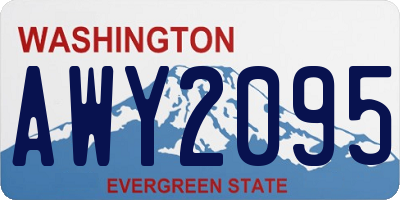 WA license plate AWY2095
