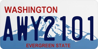 WA license plate AWY2101
