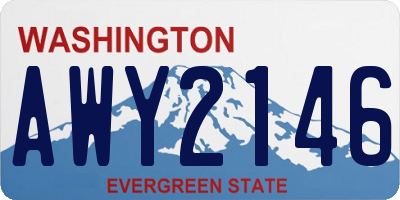 WA license plate AWY2146