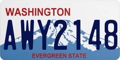 WA license plate AWY2148