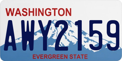 WA license plate AWY2159