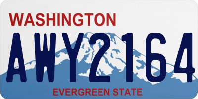 WA license plate AWY2164