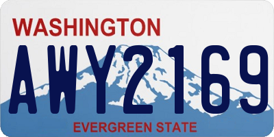 WA license plate AWY2169