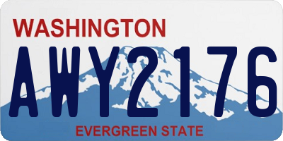 WA license plate AWY2176