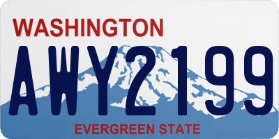 WA license plate AWY2199