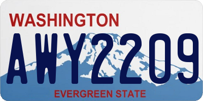WA license plate AWY2209