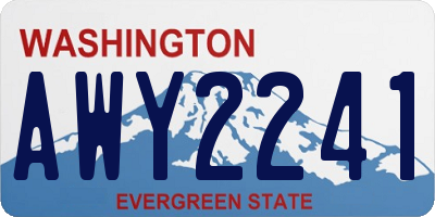 WA license plate AWY2241