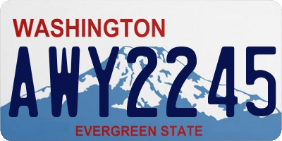 WA license plate AWY2245