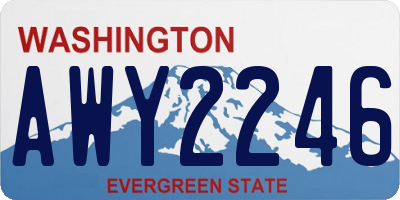 WA license plate AWY2246