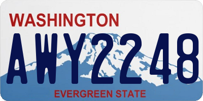 WA license plate AWY2248