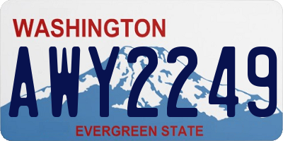 WA license plate AWY2249