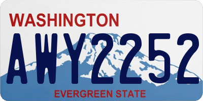 WA license plate AWY2252