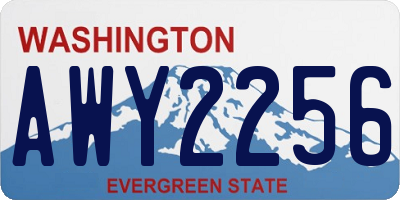 WA license plate AWY2256