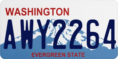 WA license plate AWY2264