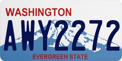 WA license plate AWY2272