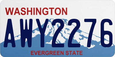 WA license plate AWY2276
