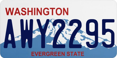 WA license plate AWY2295