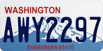 WA license plate AWY2297
